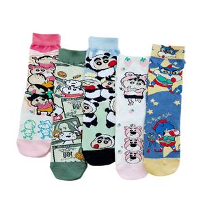 WZ-267 chaussettes d'équipage de dessin animé japonais avec détail de manchette automne femmes mignon mélange de coton Anime Design - Product Image 5