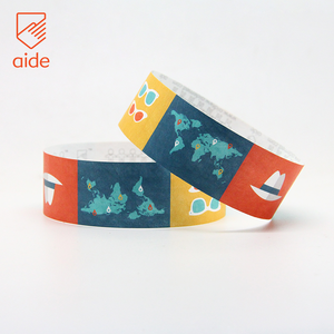 Braccialetti di carta di alta qualità Logo personalizzato Festival stampa digitale biglietto di carta usa e getta braccialetto impermeabile Tyvek braccialetto - Product Image 1