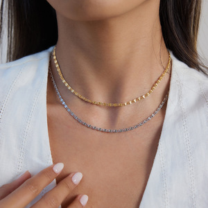 Collier chaîne maille marin épaisse et bombée en acier inoxydable plaqué or 18 carats, couleur or, bijou décontracté pour anniversaire - Product Image 6