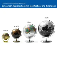 Vente directe d'usine, globe terrestre universel rotatif de 4,2 pouces, entièrement en plastique, haute définition, cadeau haut de gamme, globe terrestre en anglais
