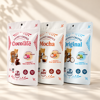 Sachet d'emballage alimentaire personnalisé en aluminium, type stand-up, avec fermeture éclair refermable, trou de suspension et impression sur le dessous