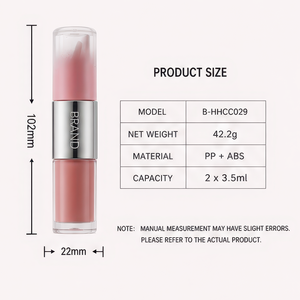 Double Headed <b>Large</b> Capacity Two Color Natural Non stick <b>Cup</b> Lip gloss for Daily Makeup Private Label - Product Image 4