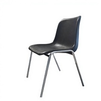 Chaise de conférence empilable en métal avec cadre en acier, capacité de charge de 600 lb, pour la formation, l'école, le bureau