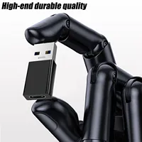 Adaptor USB C Female ke USB A Male, Konverter USB 3.0 Tipe C, Konektor Berbahan Logam untuk Laptop PC Keyboard Mouse