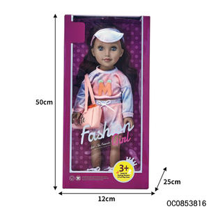 Mode 18 pouces mignon <span class=keywords><strong>noir</strong></span> poupées peluche ensemble pour filles bébé jouer jouet avec accessoires - Product Image 6