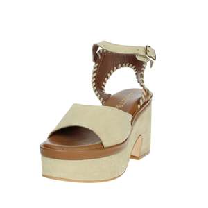 Sandalias de Tacón para Mujer Janet & Janet J-154 Beige con Plataforma y Correa en el Tobillo - Product Image 6