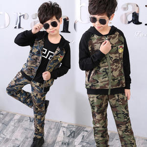 Top e pantaloni mimetici per bambini, completo per ragazzi, abbigliamento per la moda - Product Image 2
