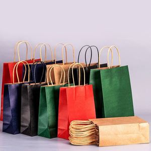 Bolsa de Papel Kraft Marrón con Asa para Llevar Comida, Personalizada, Precio Económico al por Mayor, Precio Razonable OEM, KM - Product Image 1