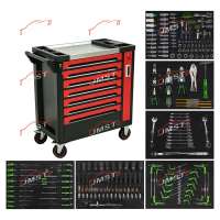 Armoire à outils robuste à 7 tiroirs verrouillables avec un ensemble de 200 outils à main pour garage, réparation automobile, atelier, support OEM ODM