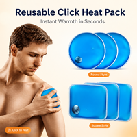 Pack chauffant réutilisable et étanche en acétate de sodium, pack chauffant à pression pour un réchauffement instantané des poches lors des voyages hivernaux