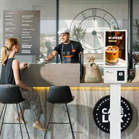 Kiosque de commande et de paiement en libre-service OEM 21,5-27 pouces avec écran tactile et lecteur de code QR, imprimante pour la vente au détail, les restaurants et les cafés