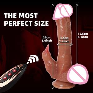 Das Einzigartig Geformte Sex-Spielzeug mit vibrierender Zunge zur Simulation eines echten Penis für die weibliche Masturbation - Product Image 3