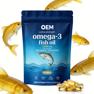 Premium Zalmvisolie <span class=keywords><strong>Capsules</strong></span> 3000mg Hoge Potentie Omega-3 Non-GMO Kwikvrij Aangepast Label Groothandel - Product Image 6