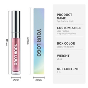Hot Selling Personality High Pigment Private Label Liquid Eyeshadow 5-Color Ultra-Shiny <strong>Silver</strong> Tube Eyeshadow Liquid <strong>Eye</strong> <strong>Makeup</strong> - Product Image 6