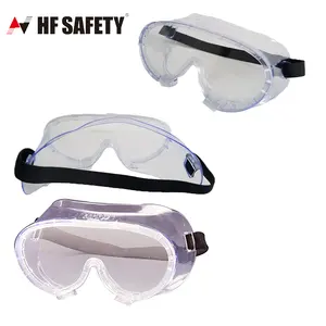 कोहरे सबूत फिट-से अधिक प्लास्टिक सुरक्षात्मक सुरक्षा चश्मा काले चश्मे के साथ समायोज्य पट्टा