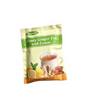 Thé instantané naturel au gingembre et au miel avec citron, sachet de 18g, vente en gros, boisson instantanée au gingembre et au citron avec du miel