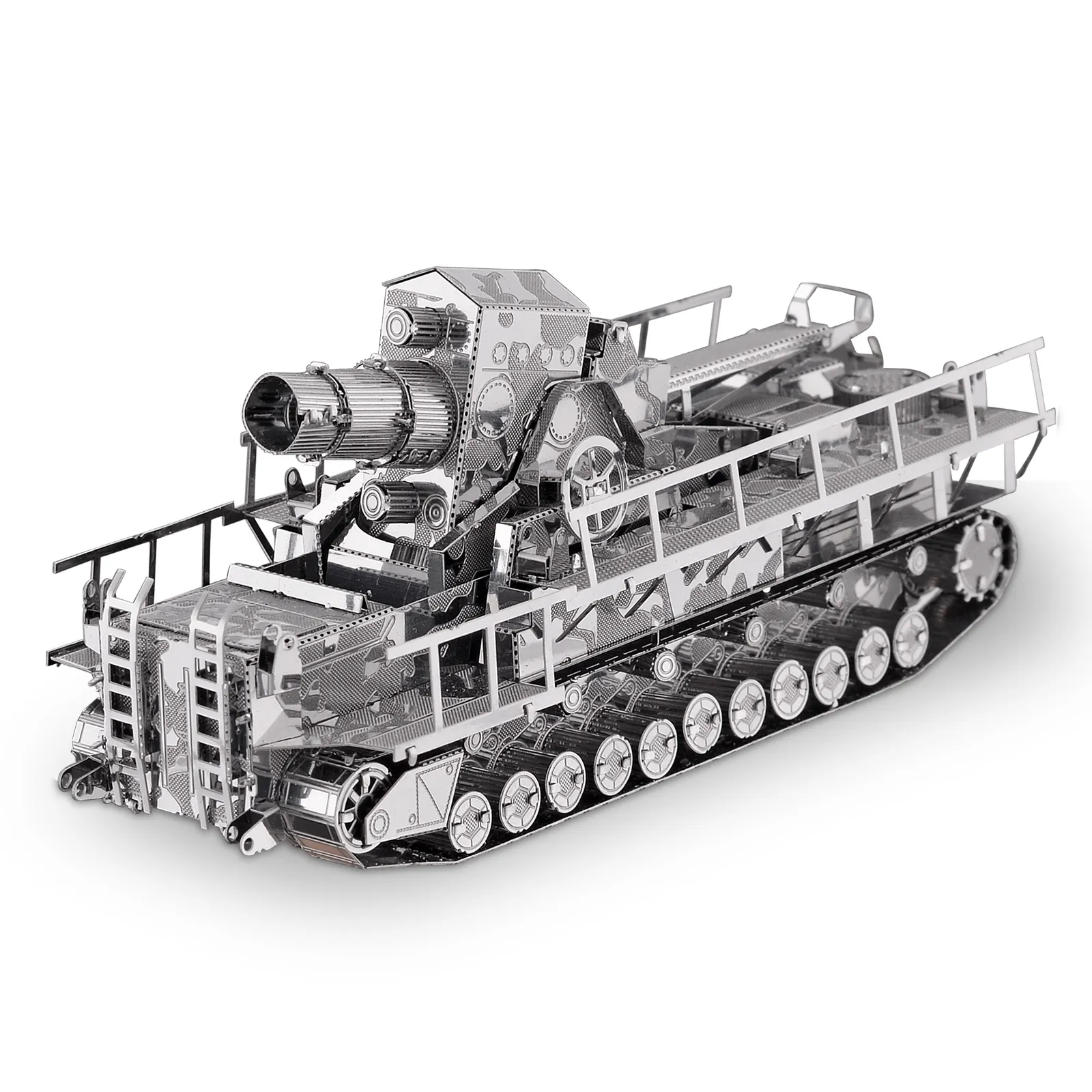 Piececool Puzzle Makers Metal Building Toys Stem RAILWAY GUN 3D Metal Puzzle Model Craft Kits For Adults