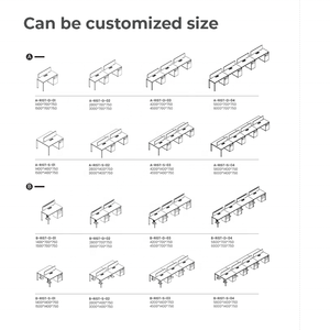 Bàn làm việc văn phòng gỗ nguyên khối hiện đại 2-6 người, thiết kế mô đun chắc chắn, phù hợp với văn phòng hoặc phòng học. - Product Image 5