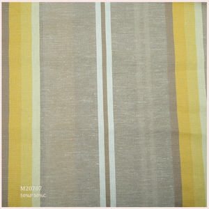 50% Cotton 50% Linen Blend <strong>Upholstery</strong> Linen <strong>Fabric</strong> Multi-Colored Strip Lightweight Plain Woven for Sofa Curtain Pillow Furniture - Product Image 2
