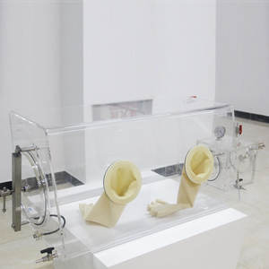 Isolamento simples da câmara do teste do laboratório com luva transparente acrílica PMMA da câmara de transferência da amostra - Product Image 4