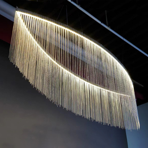 Lustre à pampilles I340, éclairage suspendu pour scène, rideau lumineux coloré, décoration pour <span class=keywords><strong>mariage</strong></span> - Product Image 6