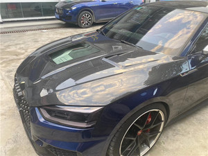 ชุดแต่งฝากระโปรงหน้าคาร์บอนไฟเบอร์ใสสำหรับ <span class=keywords><strong>Audi</strong></span> B9 <span class=keywords><strong>A5</strong></span> S5 พร้อมช่องระบายไอเสียแบบคลิปออน สำหรับการติดตั้งเพิ่มเติม - Product Image 3