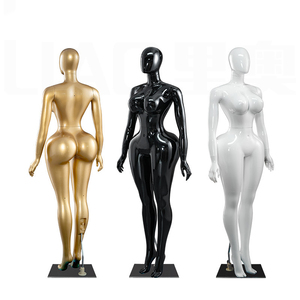 Maniquí de <span class=keywords><strong>Cuerpo</strong></span> Completo para Boutique, Maniquí Femenino Curvilíneo BBL, Cintura Pequeña y Caderas Anchas, Maniquíes de <span class=keywords><strong>Cuerpo</strong></span> Completo Dorados - Product Image 3