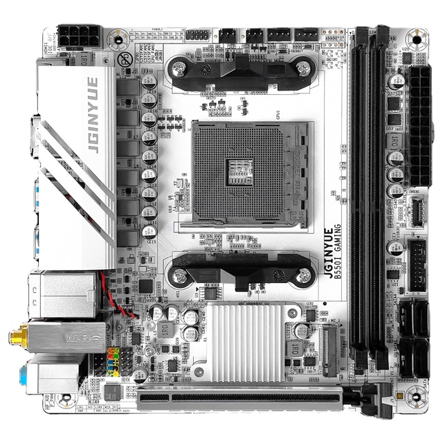JGINYUE B550 AM4 Mini ITX Motherboard New Supports for R5 4000/5000 Series Processors DDR4 Double RAM PCI-E 4.0 B550i GAMING