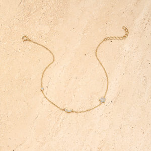 Pulsera Ajustable Simple de Plata de Ley S925 con Elementos Geométricos de Estrella y Luna Incrustados con Circonita Blanca 5A - Product Image 3