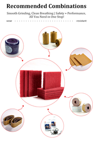 8m8 Màu Xanh Lá Cây Cọ Rửa Miếng Đệm Nhiệm Vụ Nặng Nề Làm Sạch Chà Không Dệt Tay Miếng Đệm Cho Tay Chà nhám - Product Image 6