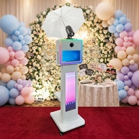 Cabina de Fotos con Pantalla Táctil de 15.6 Pulgadas, PC Integrada de 8+256GB, Soporte para Pantalla LCD de 29 Pulgadas, Compatible con Reproducción de Video/Fotos
