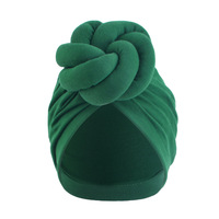 En gros Bandeau turban et bonnet pour enfants, style bonnet, couleur unie, forme beignet, style européen et américain, mignon, pour crèche et hôpital