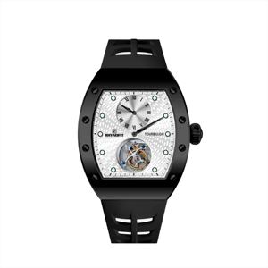 นาฬิกา Seagull Tourbillon Skeleton ST8006 ระบบไขลานด้วยมือ พร้อมตัวบอกชั่วโมงเรืองแสง สายซิลิโคน หน้าปัดย่อย - Product Image 4