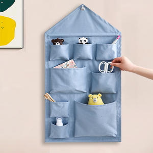 Sac de rangement mural pour enfants, à suspendre à la porte du dortoir, en toile épaisse, avec poches, pour chambre d'enfant - Product Image 1