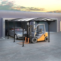 Abri de jardin portable gris de 19x10 pieds, au prix d'usine, auvent de garage, abri de voiture, tente de stationnement, vente