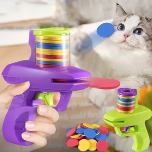 Zenidoo L-448 Pistola de Juguete Interactiva Moderna de Plástico con 15 Discos de Espuma - Divertida Pistola de Repollo para Gatos y Perros con Diseño de Dibujos Animados para Caza y Persecución - Product Image 5