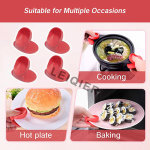 Custom Logo Siliconen Ovenwanten Kleine Hittebestendige Vingergrijper Instant Mini Pan Houders Keuken Pot Hete Oven Wanten - Product Image 5