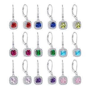 Pendientes de Halo chapados en rodio de lujo de alta calidad, pendientes de aro de flores, pendientes de mujer plateados 925, venta al por mayor <span class=keywords><strong>2023</strong></span> - Product Image 1