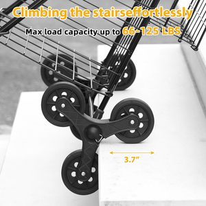 Chariot pliable portable à cadre en fer, capacité de charge de 100 kg, pour les courses, la pêche, le camping, l'utilisation industrielle - OEM personnalisé - Product Image 3