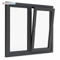 Fenêtre à battant Mexin en aluminium à double vitrage triple vitrage, ouvrante ou à basculante, pour maison avec moustiquaire