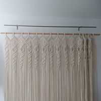 Décoration personnalisée pour la maison, style moderne, rideau en tissu 100% coton, tapisserie de porte faite à la main du Vietnam, anniversaire
