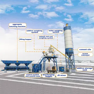 Fully Automatic Hzs25 Batching Plant Concrete Batching And Mixing Plant