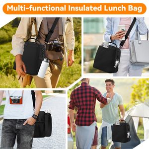 Sac de voyage isotherme avec boîte à lunch pour le camping et les voyages, compatible avec les gobelets Stanley de 40/30 oz, sac isotherme étanche avec poches - Product Image 6