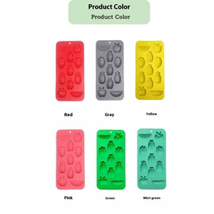 Trái cây hình khối băng khuôn khay trái cây làm Đá Khuôn vật liệu Silicone mới dễ dàng demould dứa <span class=keywords><strong>Apple</strong></span> hình dạng khay bền vững - Product Image 1