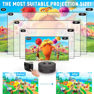 Kết Nối Với Điện Thoại 4K Mini Xách Tay Kích Thước <span class=keywords><strong>Pocket</strong></span> Chiếu Cho Trẻ Em Giáo Dục Máy Chiếu Yt200 - Product Image 4