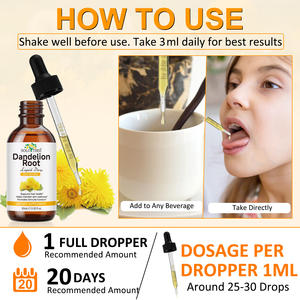 SOLOTREE 60ml Natural Orgânico Selvagem Dente de leão Raiz Líquido Gotas Suplemento Dietético para Suporte Fígado Saúde da Pele e Suporte Imunológico - Product Image 3