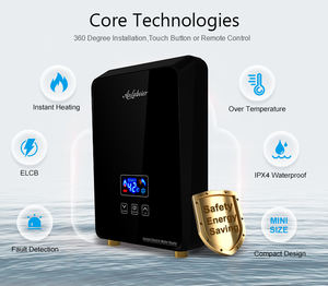 Calentador de Agua Instantáneo Inteligente sin Tanque, Conexión de Cobre, Control por Aplicación WiFi, Pantalla LED, Operación con Botones Táctiles - Product Image 1