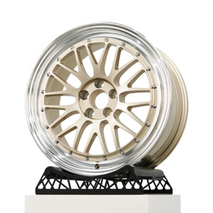 Jantes personnalisées LM Monoblock Champagne Gold Polished Edge 17 18 19 20 21 22 pouces pour BMW M2 M3 M4 Z3 E36 E46 Porsche 911 993 - Product Image 1