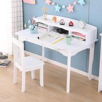 Ensemble de bureau d'étude multifonctionnel blanc pour enfants avec chaise pour la maison, l'école, la chambre à coucher, design moderne, bois écologique, montage facile, jouets