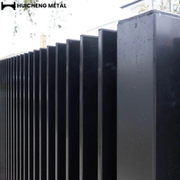 Clôture de sécurité en alliage d'aluminium avec revêtement en poudre, panneaux de clôture de jardin, clôture extérieure, panneau à lames verticales 3D, hauteur personnalisable